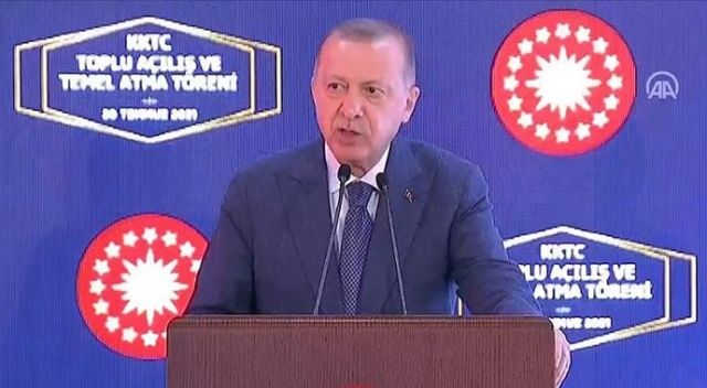Cumhurbaşkanı Erdoğan: Kuzey Kıbrıs artık ayağa kalkıyor