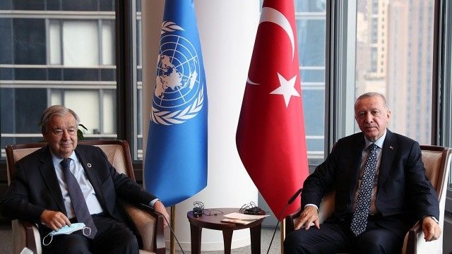 Erdoğan, New York&#039;ta BM Genel Sekreteri Guterres ile görüştü