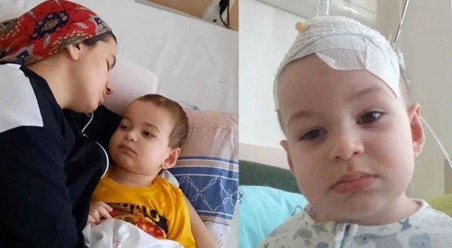 3 yaşındaki çocuğunun başında tümör çıkan annenin yardım çığlıkları