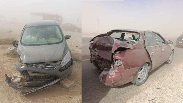 Ürdün’ü kum fırtınası vurdu: 7 araç kaza yaptı