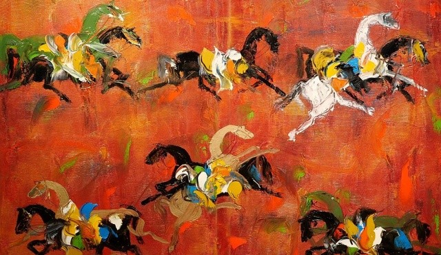 Ressam Fevzi Karakoç&#039;un atları sergide: At murattır