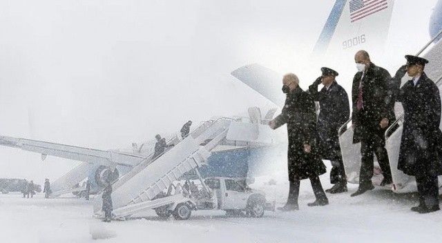 ABD Başkanı Joe Biden uçakta mahsur kaldı