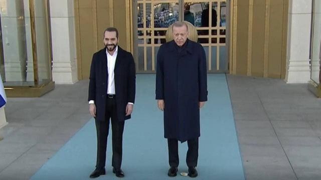 Erdoğan, El Salvador Cumhurbaşkanı Bukele&#039;yi resmi törenle karşıladı