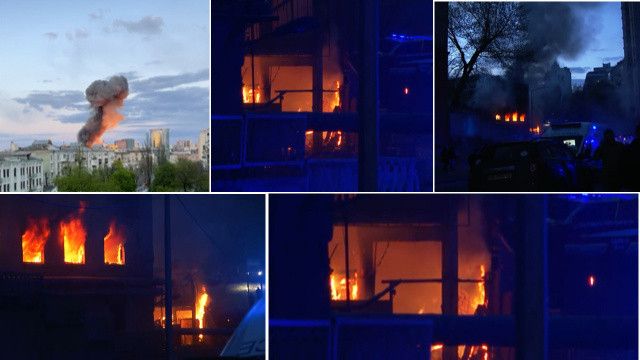 Ukrayna’nın başkentinde büyük patlama: Rusya Kiev’i tam kalbinden vurdu