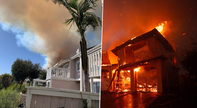 California&#039;da yangın kısa sürede lüks bölgeyi sardı: 20 ev yandı