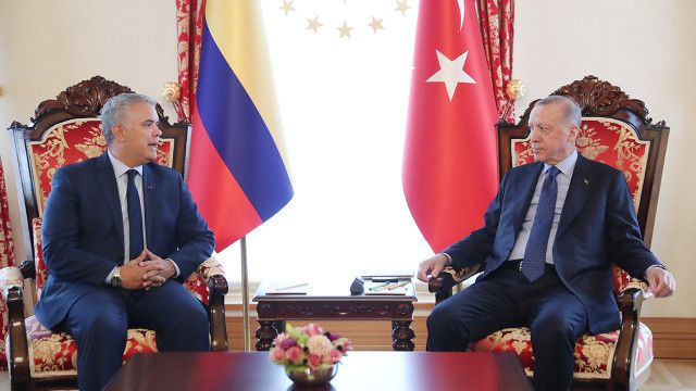 Erdoğan, Kolombiya Cumhurbaşkanı ile görüştü