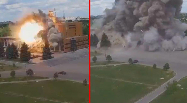 Ukrayna’dan korkunç görüntüler! Rusya sivillerin olduğu binayı yerle bir etti