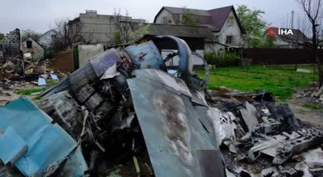 Ukrayna Rus uçağını düşürmüştü... Enkazı görüntülendi