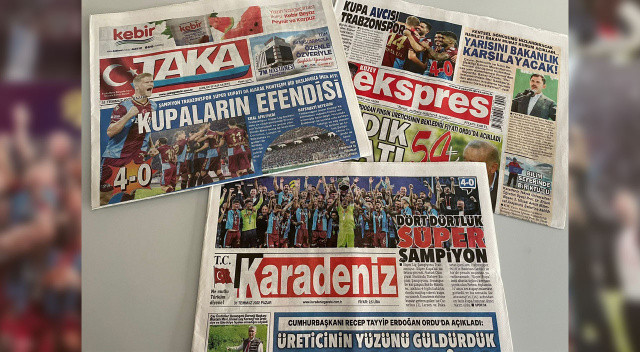 Trabzon yerel basınından Süper Kupa manşetleri... &quot;Süper Adamlar Gururla Sunar&quot;