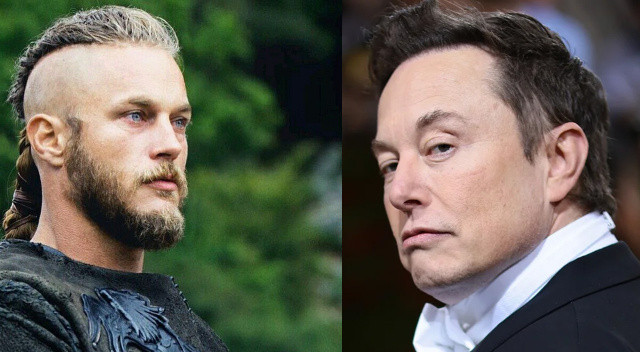 Elon Musk Vikingler&#039;in Ragnar&#039;ına özendi: Oğluyla çektirdiği fotoğraf yüz binlerce beğeni aldı