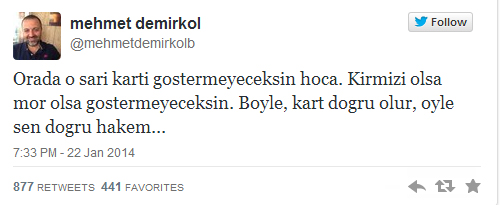 Mehmet Demirkol: O sarı kartı göstermeyeceksin hoca!