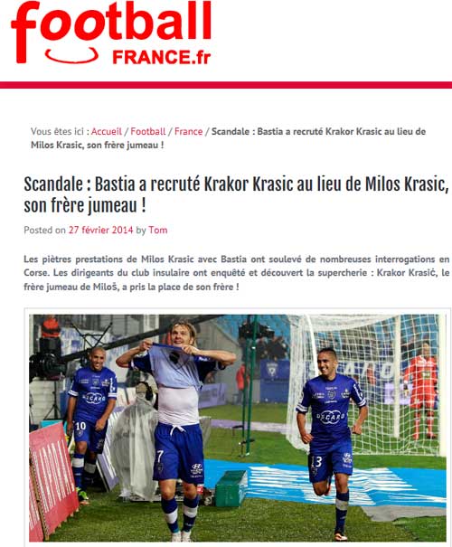 Fransızlar Krasic'le fena dalga geçti