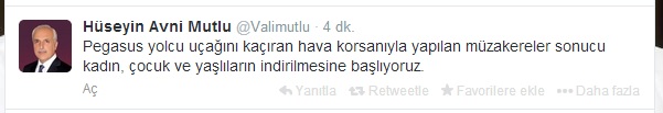Uçaktaki tüm yolcular tahliye edildi