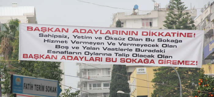 Adana'da Fatih Terim sokağına girmek yasak