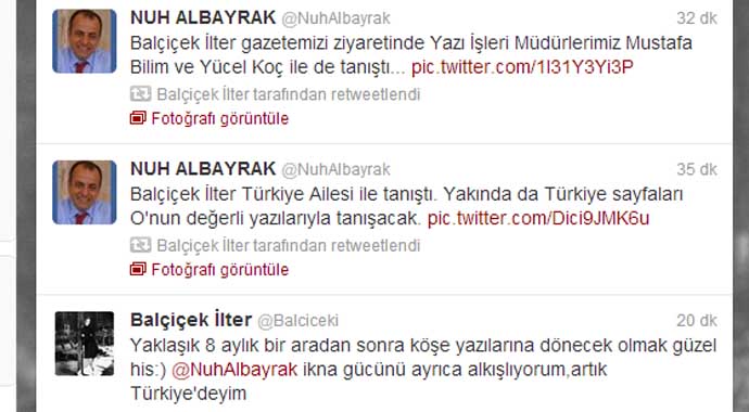 Balçiçek İlter, Türkiye ailesine katıldı