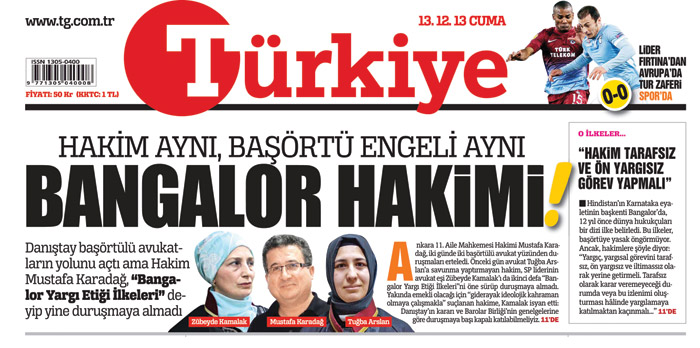 'Bangalor Hakimi'ne 'kanuna uy' uyarısı