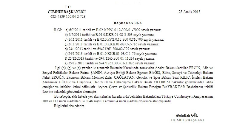Erdoğan Bayraktar istifa etmemiş görevden alınmış