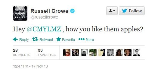 Russell Crowe'dan Cem Yılmaz'ı kızdıracak tweet