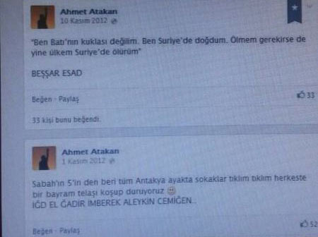 Ahmet Atakan, Esad hayranı çıktı