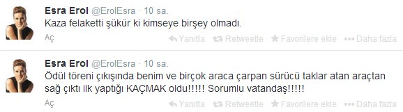 Esra Erol trafik kazası geçirdi