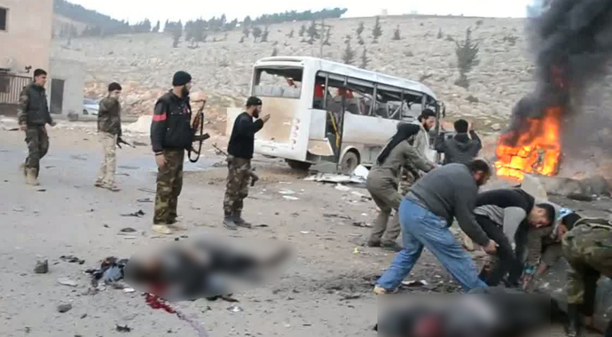 Türkiye sınırında bombalı saldırı - İŞTE DEHŞET ANLARI