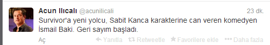İsmail Baki Survivor'da yarışacak