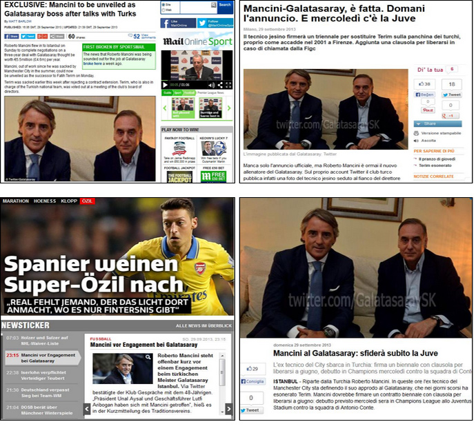 Dünya, Roberto Mancini'yi böyle duyurdu