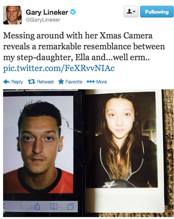 Mesut Özil'i kızına benzetti