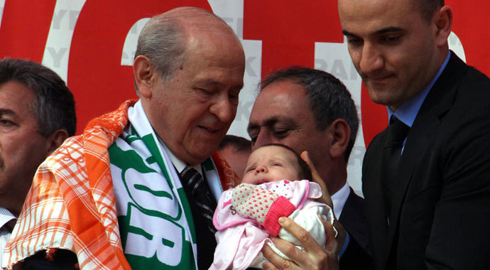 MHP mitinginde ilginç an!