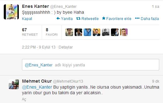 Enes'in tweeti, Mehmet Okur'u çıldırttı