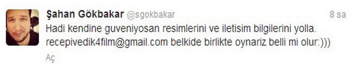 Şahan Gökbakar'dan 'Recep İvedik' çağrısı