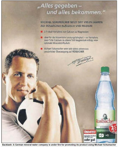 Schumacher için şok reklam!