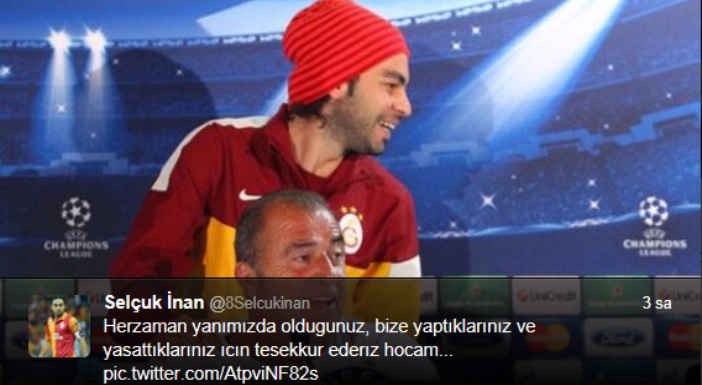 Galatasaraylı futbolcuların Fatih Terim tweetleri