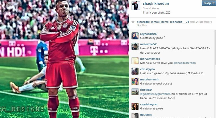 Shaqiri'nin 'Galatasaray pozu' sosyal medyayı yıktı!