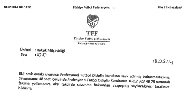 Fenerbahçe- TFF arasında belge savaşı!