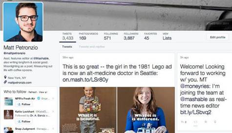 Twitter'ın tasarımı Facebook'a benzeyecek