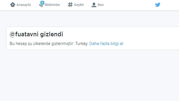Fuat Avni'nin Twitter hesabı kapatıldı!