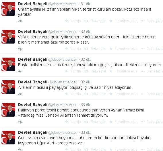 Devlet Bahçeli'den Okmeydanı'ndaki olaylara tepki