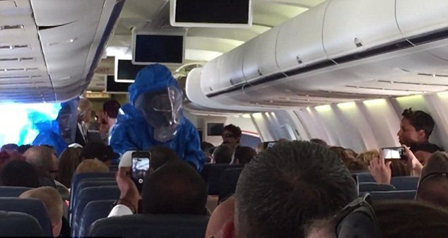Uçakta Ebola şakası!