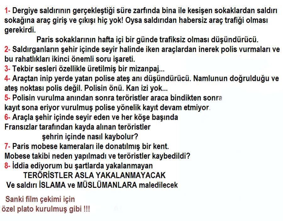 Paris'teki saldırı için çarpıcı yorum