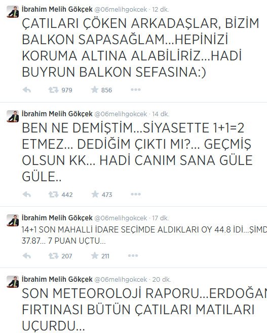 Gökçek öyle bir tweet attı ki...
