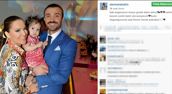 Demet Akalın ilk kez yayınladı! İşte kızının fotoğrafı