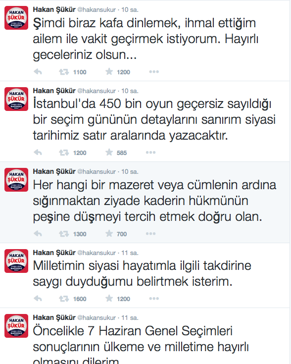 Hakan Şükür'den ilk değerlendirme