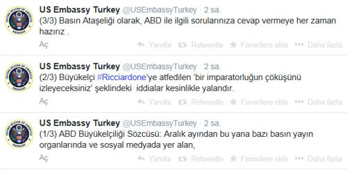 ABD Büyükelçiliği: Kesinlikle yalan