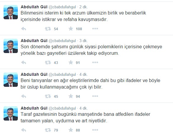 Abdullah Gül'den sert yalanlama!