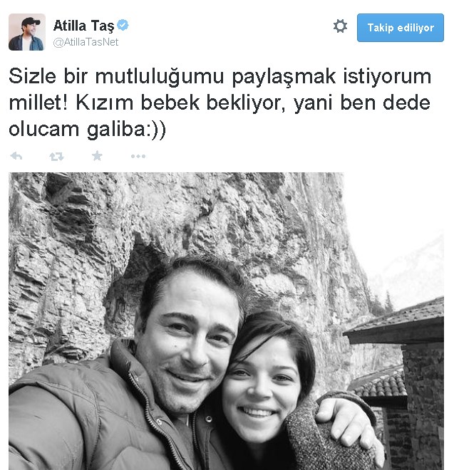 Atilla Taş dede oluyor