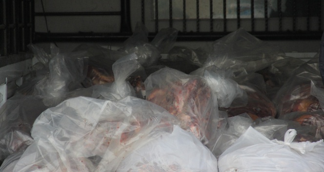 Adana'da 1 ton kaçak bozuk et imha edildi