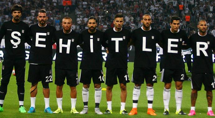 Beşiktaş şehitleri unutmadı