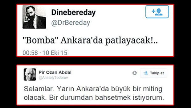Ankara'daki saldırıyı haber veren tweet'ler