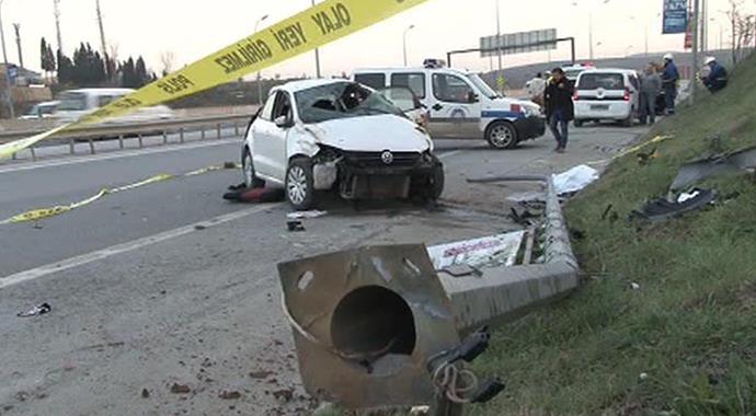 TEM'de kaza: 1 ölü 2 yaralı